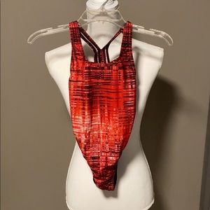 Girls Speedo One-piece Swimsuit 6/22 red Black